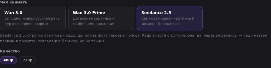 Выбор движка для съёмки короткометражки